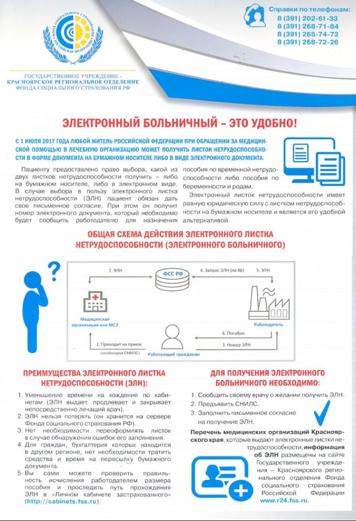 Электронный больничный - это удобно! 