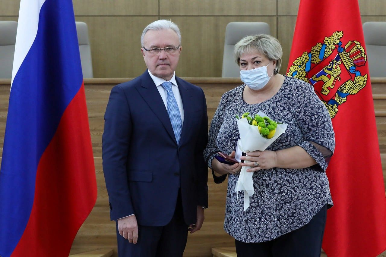 Ирина Черкашина удостоена знака отличия Красноярского края  «За трудовые заслуги»