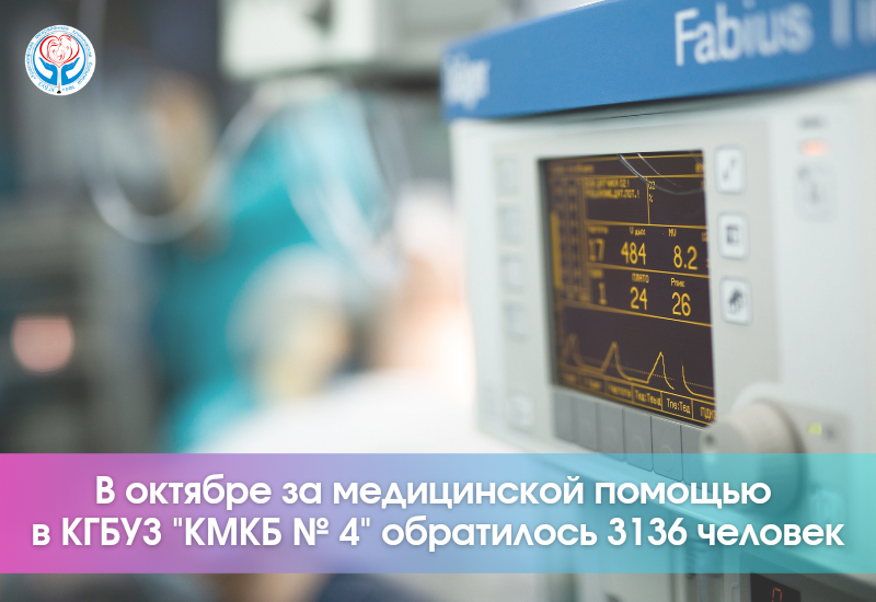 О работе КГБУЗ «Красноярская межрайонная клиническая больница №4» в октябре