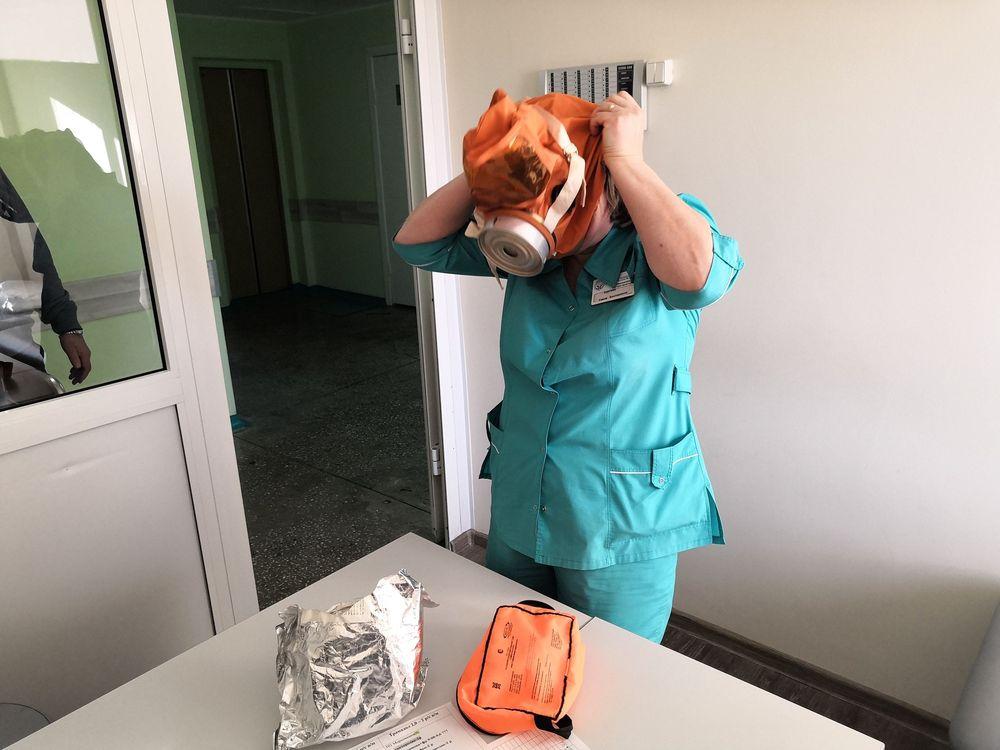 В КГБУЗ «КМКБ №4» прошли пожарно-тактические учения